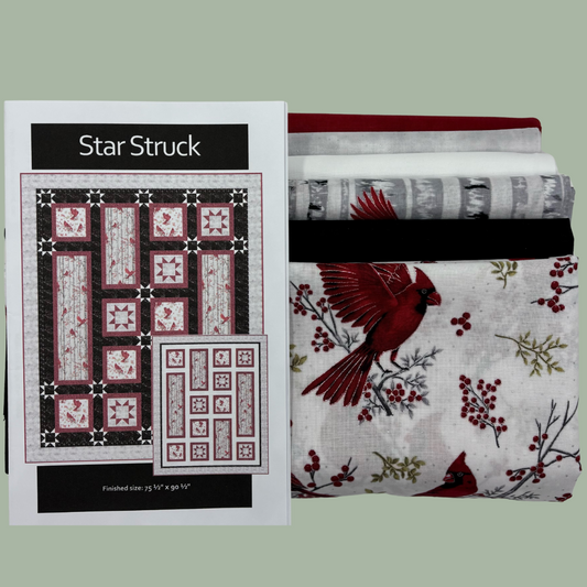Cardinal Star Struck Quilt Kit - 75.5" x 90.5"