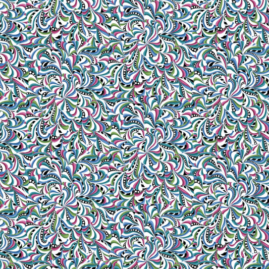 Cat's Meow - Serendipity Swirls - Light Teal/Multi - 16949P-90