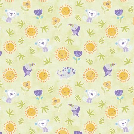 Chalk Baby Flannel - Sunshine Toss Light Lime - 16331F-04