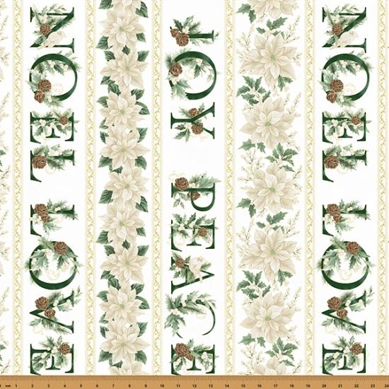 Christmas Splendor Border- Ivory Gold  - 27780-22