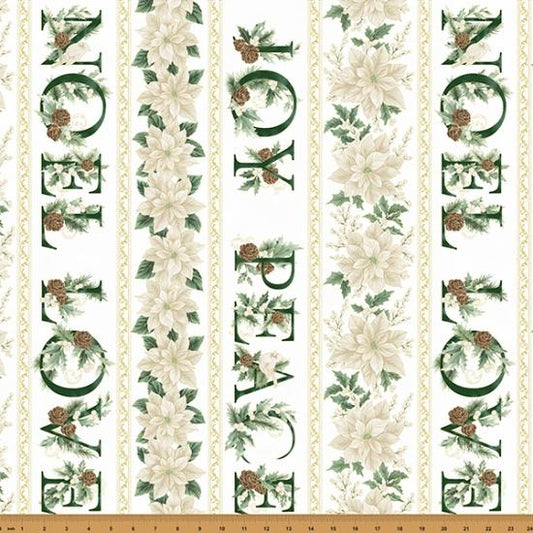 Christmas Splendor Border- Ivory Gold  - 27780-22