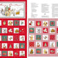 Christmas at Pooh Corner - Red Advent Calendar 36 x 44 Inch Panel # 9113PS-88
