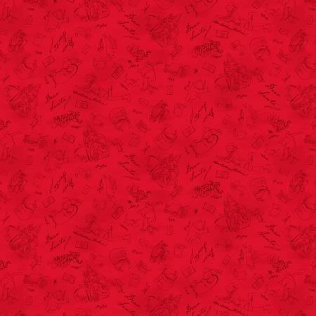 Christmas at Pooh Corner - Red Dear Santa Mono 8 Inch # 9107S-88