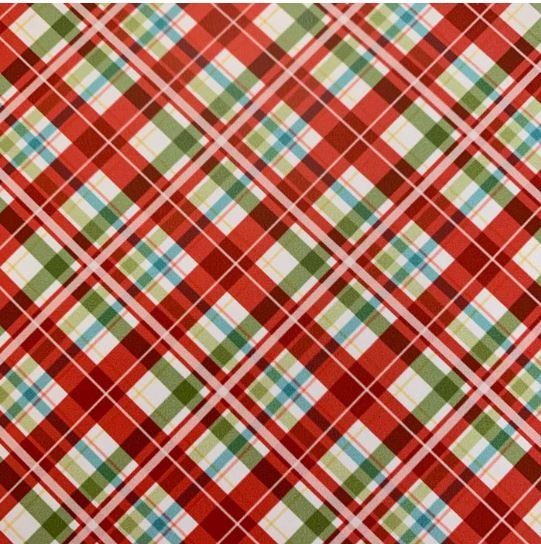 Clear Christmas Plaid TPU Vinyl