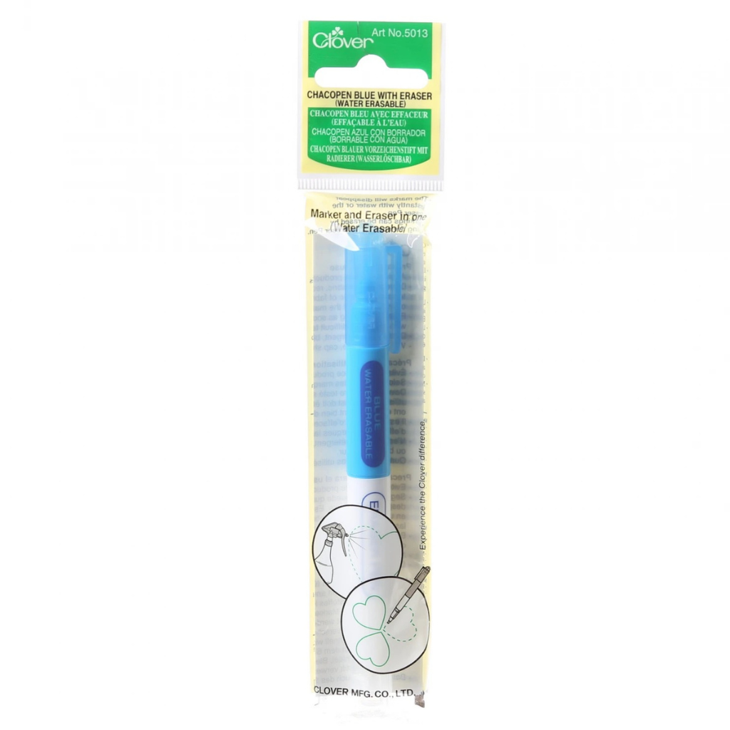 Clover Chacopen With Eraser - Water Erasable - Blue - 7850130