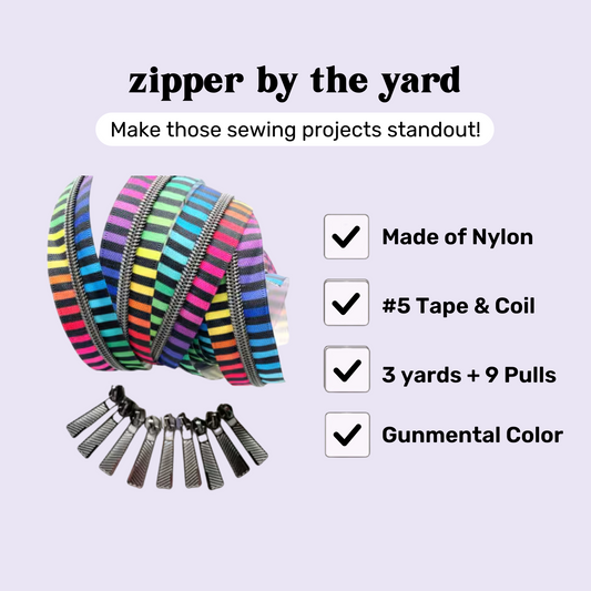 Color Stripes Gunmetal Zipper Pack # SHH-ZIP5EACOLOR