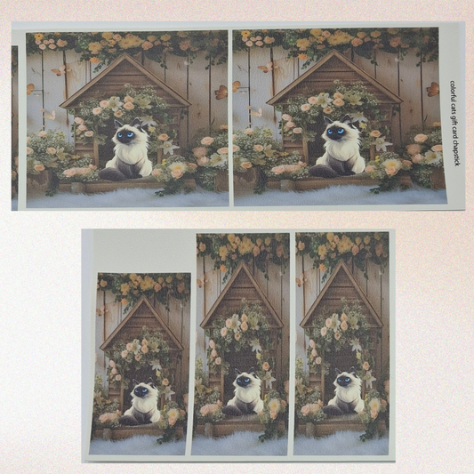 Colorful Cat Chapstick/Gift Card - Serene Siamese