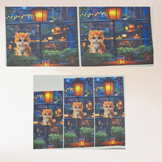 Colorful Cat Chapstick/Gift Card - Street Lamp