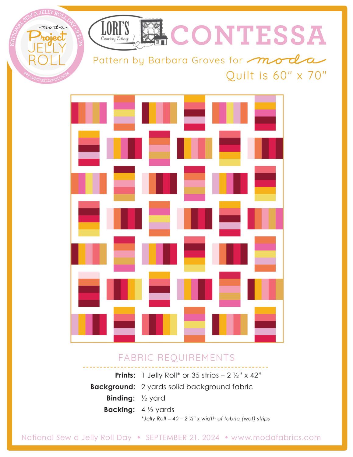 Contessa Jelly Roll Pattern