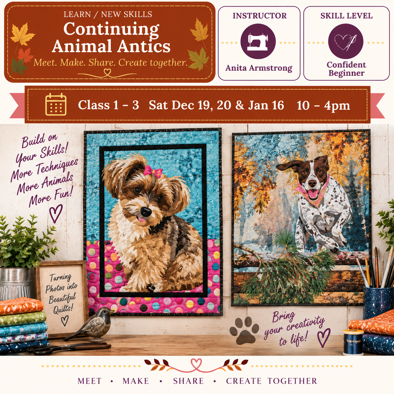 Continuing Animal Antics - Starts Sat Dec 19 @10am