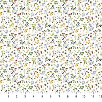 Country Mouse - Small Floral Toss - White Multi - DP29010-10