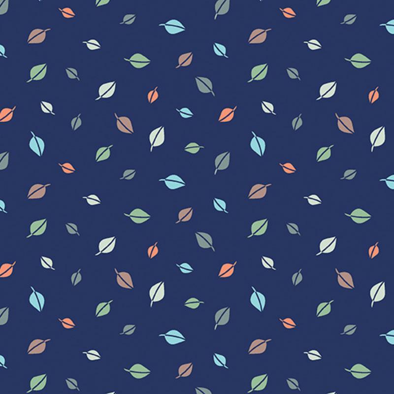 Cozy Forest Comfort Flannel - Forest Leaves - Navy - 14712F-57