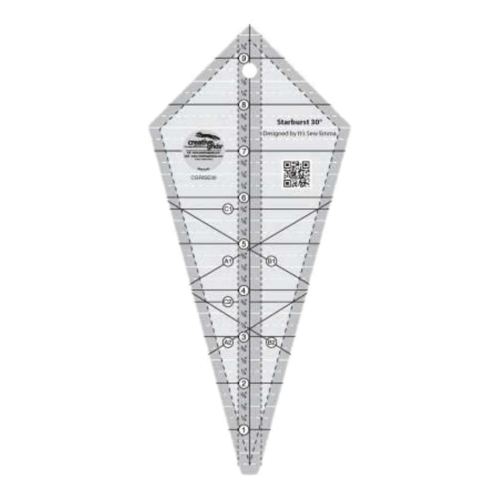 Creative Grid Starburst 30 Degree Triangle Ruler CGRISE30 - SPECIAL ORDER