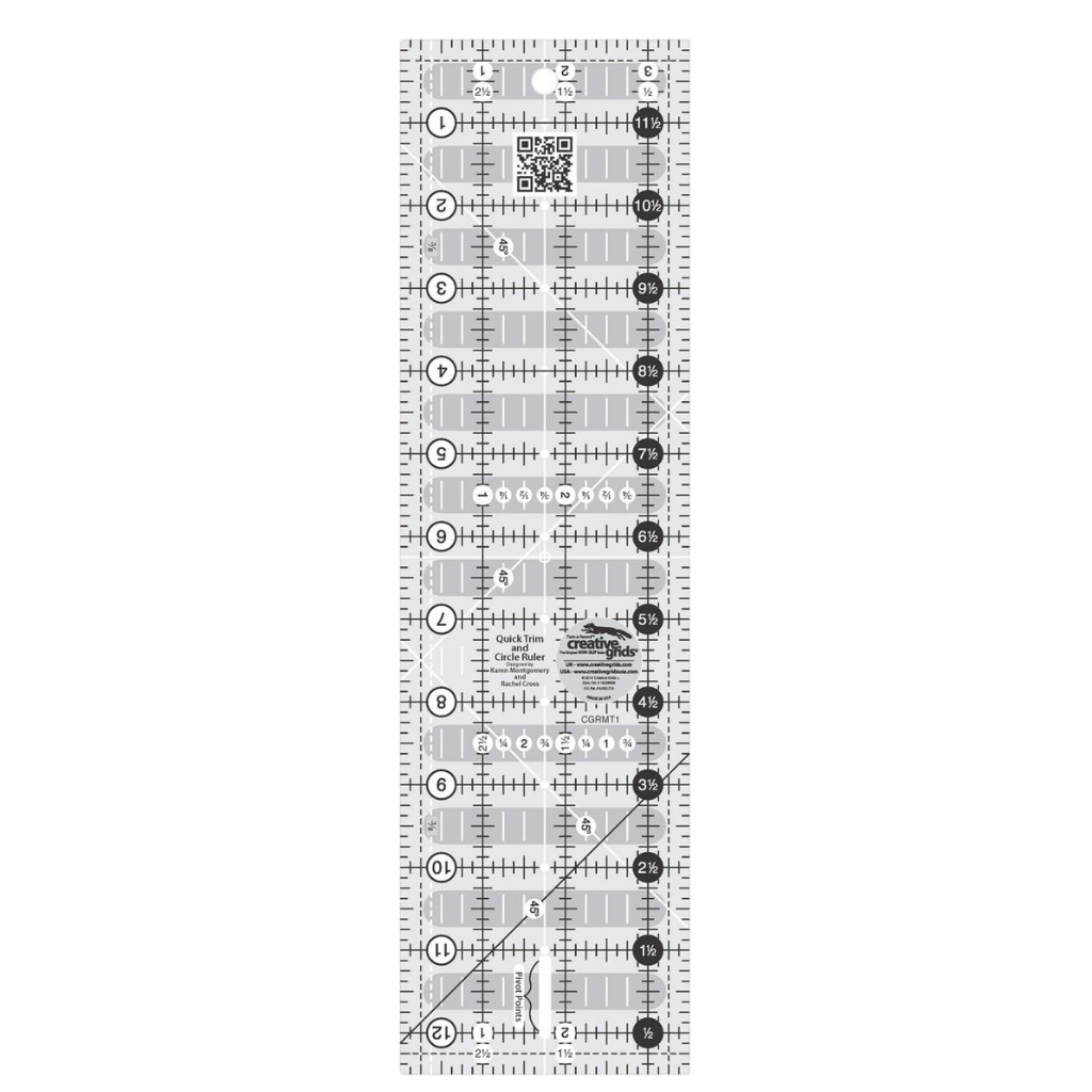 Creative Grid Quick Trim Ruler 3-1/2" X 12-1/2" Rectangle CGRMT1
