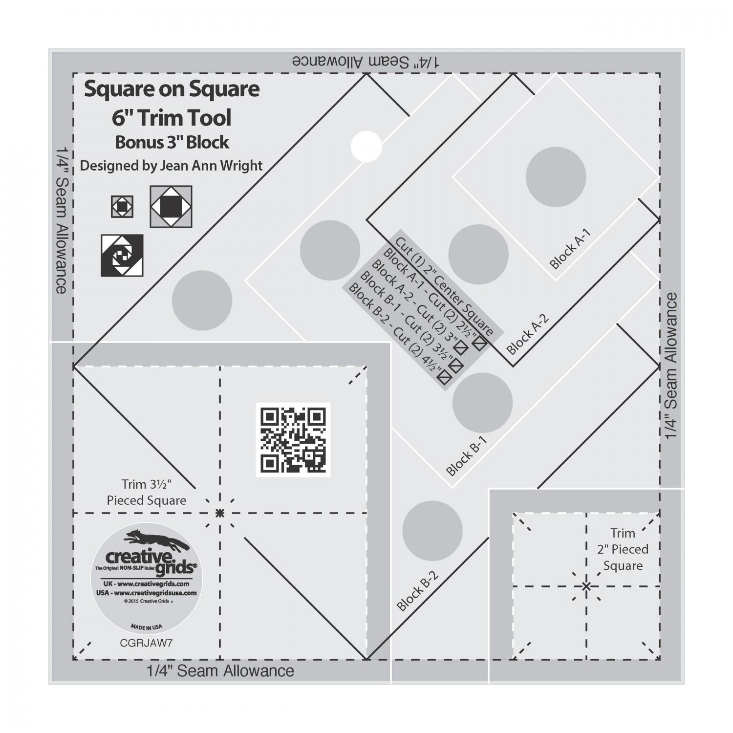 Creative Grid Square on Square Trim Tool CGRJAW7 - SPECIAL ORDER