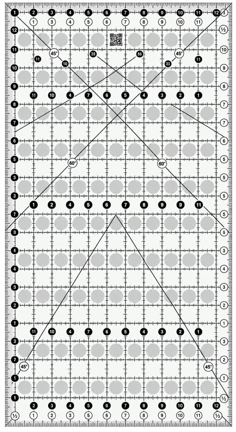 Creative Grids Quilt Ruler 12-1/2in x 24-1/2in # CGR1224