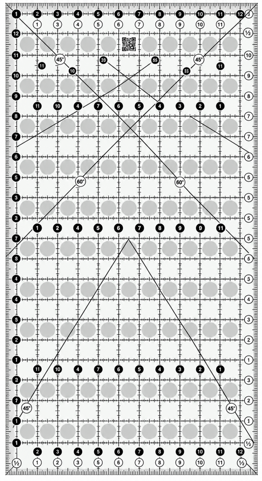 Creative Grids Quilt Ruler 12-1/2in x 24-1/2in # CGR1224