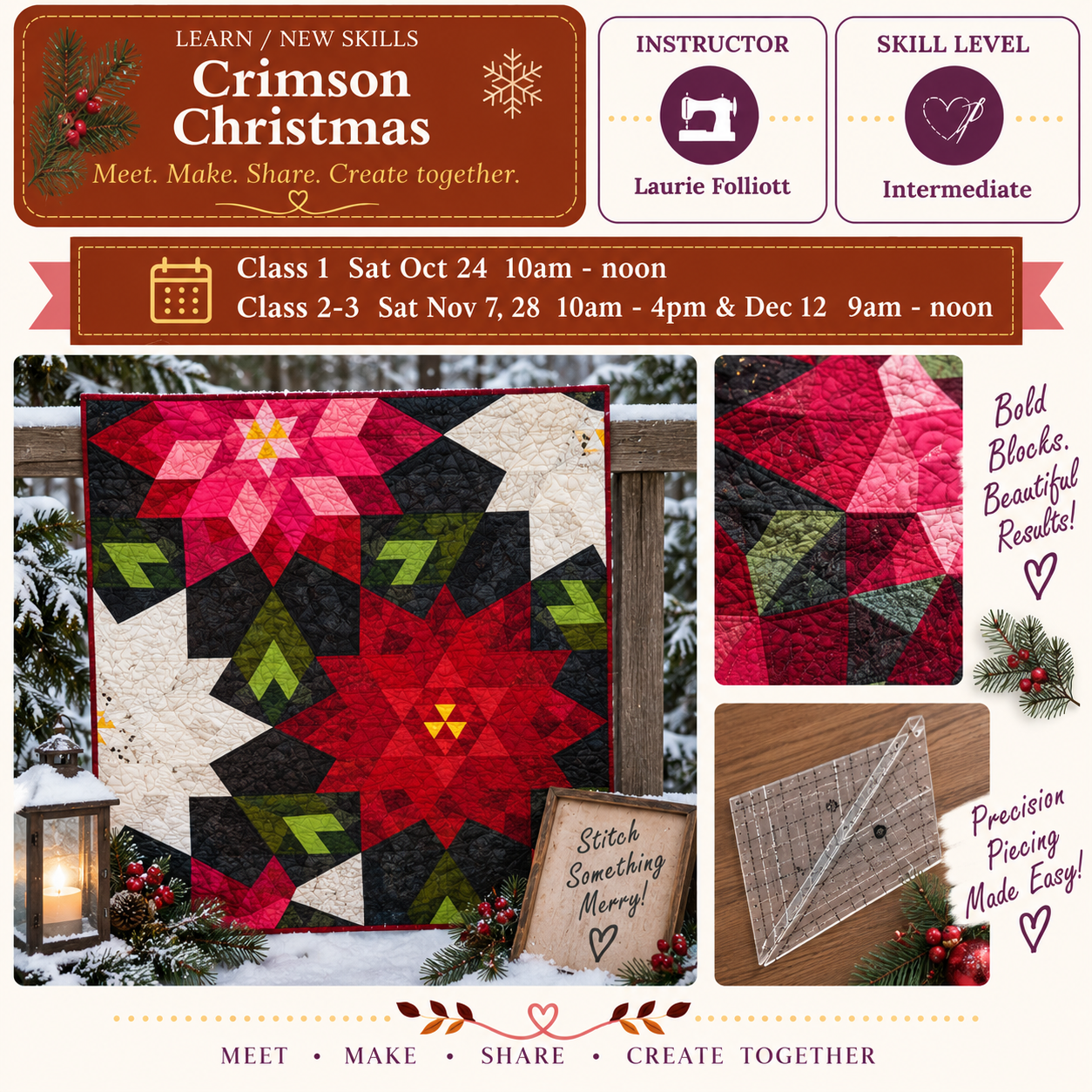 Crimson Christmas Tree - Starts Sat Oct 24 @10am