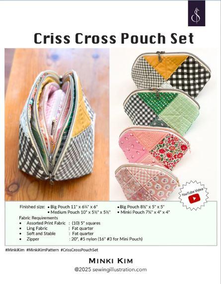 Criss Cross Pouch Set Pattern # SI-BP12
