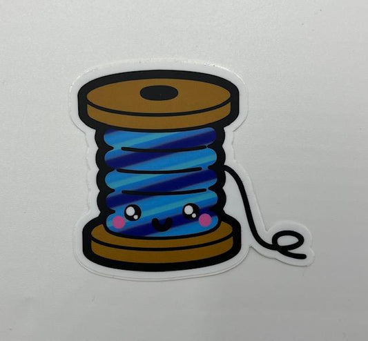 Cute Blue Thread Sticker