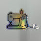 Cute Sewing Machine Sticker - Holographic