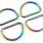 D-Rings - 1" - Iridescent Rainbow - 4 pack - EBDRG-25-IRI