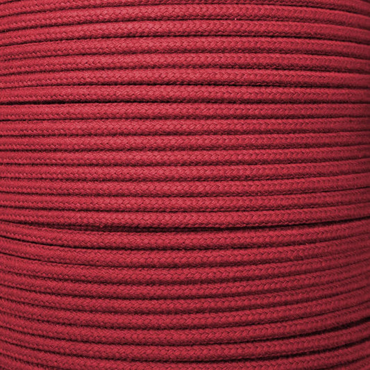 Dip Dyed Braided Cotton Cord - Crimson - 3/16" x 30.5mm (100ft)