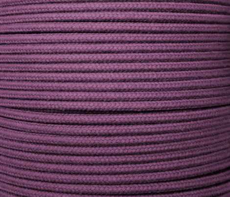 Dip Dyed Braided Cotton Cord - Deep Purple -  3/16"  30.5m(100 ft)