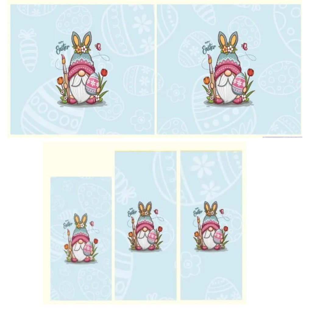 Easter Gnomes Blue Chapstick & Gift Card Printed Vinyl