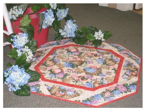 Easy Octangonal Quilt As You Go Table Topper