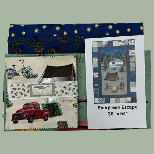 Evergreen Escape Boardwalk Lap Quilt Kit - 36" x 54"