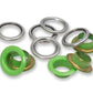 Eyelet w/washer 11mm -  Light Green - 20 pc - 542545