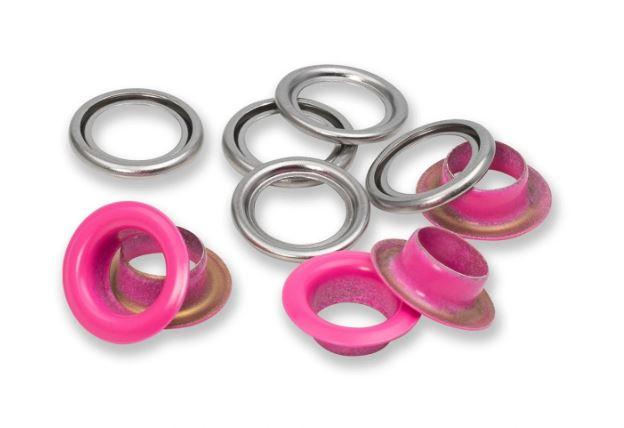 Eyelet w/washer 11mm -  Pink - 20 pc - 542549