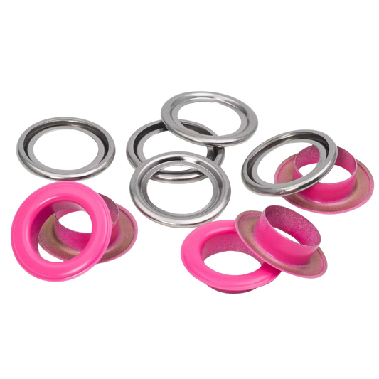 Eyelets With Washers - 14mm - Pink - 542569