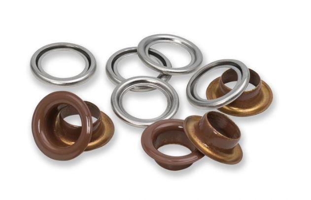 Eyelets With Washers 11mm D.Brown 20pc # 542550
