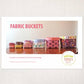 Fabric Buckets Sewing Pattern # TK110