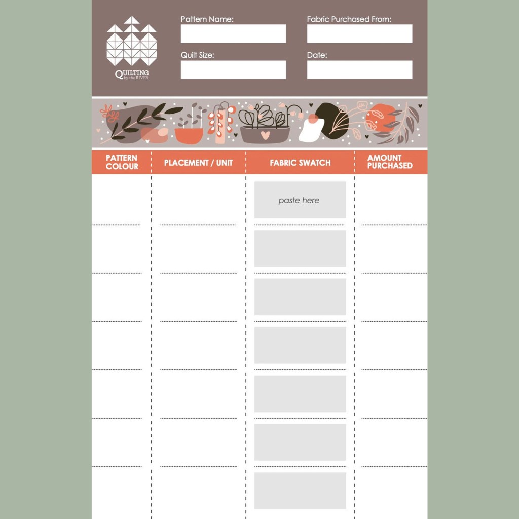 Fabric Placement Notepad - QBTRFPN-Fall