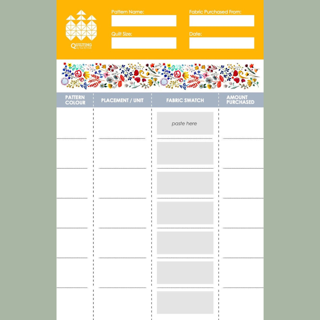 Fabric Placement Notepad - QBTRFPN-Summer