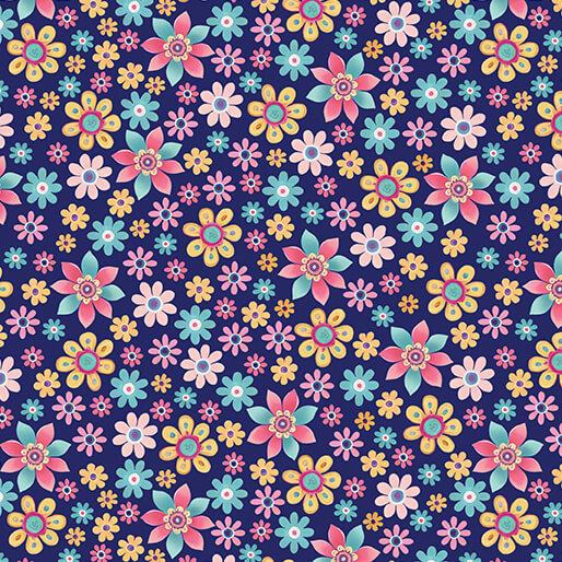Faith & Grace - Tiny Flower Garden - Navy - 15238-57