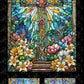 Faith In Full - Turquoise/Black Window Panel 24 Inch  # 2186P-79