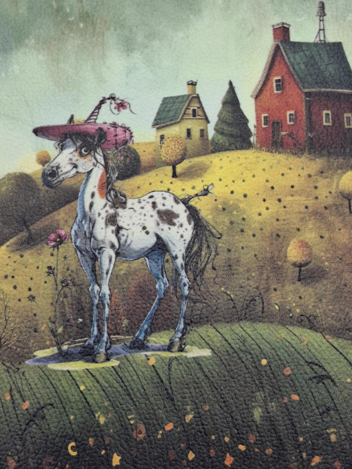 Fancy Farm Animals Gift Card & Chapstick Holder - Happy Horse