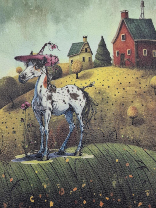 Fancy Farm Animals Gift Card & Chapstick Holder - Happy Horse