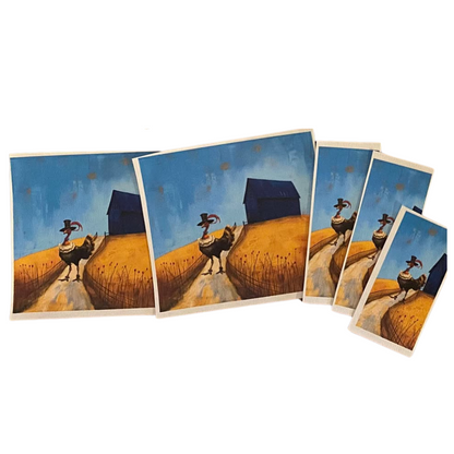 Fancy Farm Animals Gift Card & Chapstick Holder - Turkey