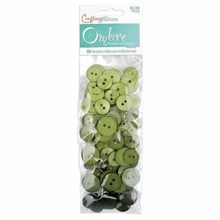Favorite Findings Ombre Green Buttons # 470001113