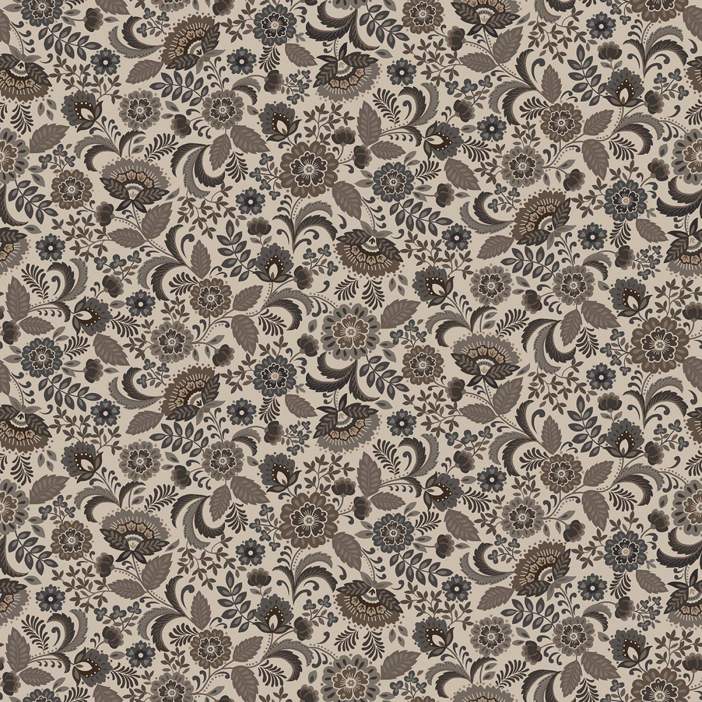 Field of Seams - Latte Bohemian Floral 12 Inch repeat # 8547S-34