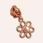 Flower Zipper Pulls - Rose Gold - Size 5
