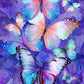 Flutter - Purple Butterfly Panel - 24" - CD3776-PUR