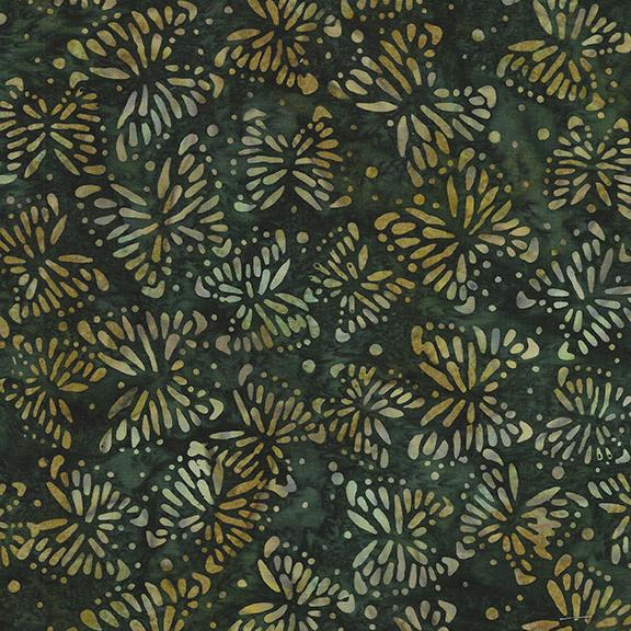 Flutter Fields - Harvest Moon - Tossed Butterflies - Green Hunter - 712403695