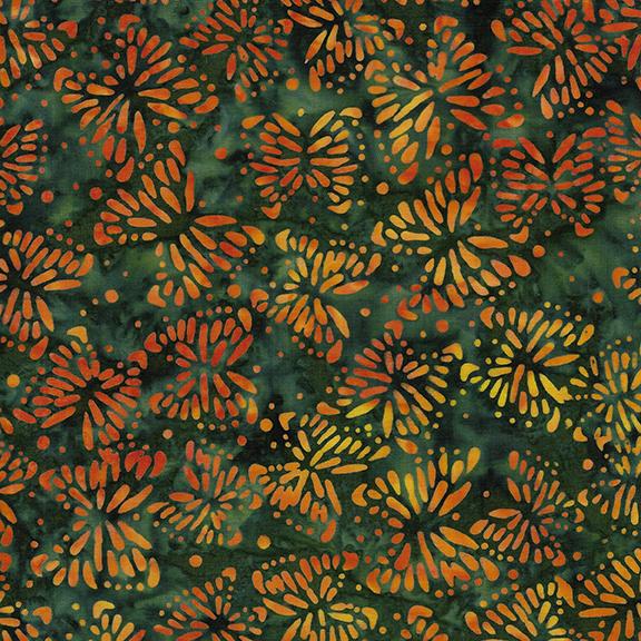 Flutter Fields - Harvest Moon - Tossed Butterflies - Green Pineneedle - 712403685