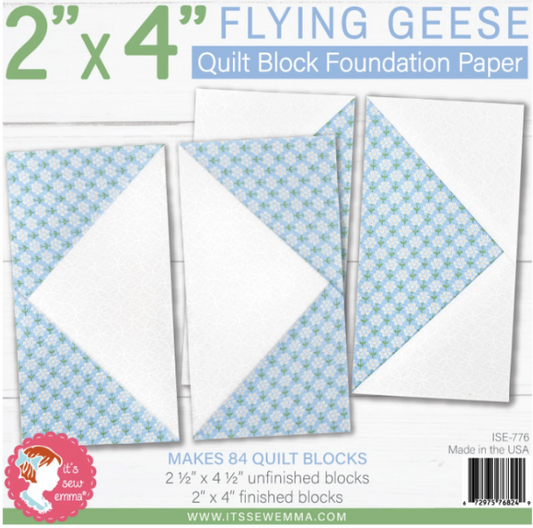 Flying Geese Quilt Block Foundation Paper - 2in x 4in # ISE-776